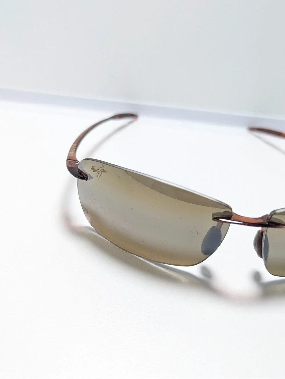 Maui Jim Lighthouse MJ-423-26 Brown Rimless Polarized Sunglasses 65-13-127